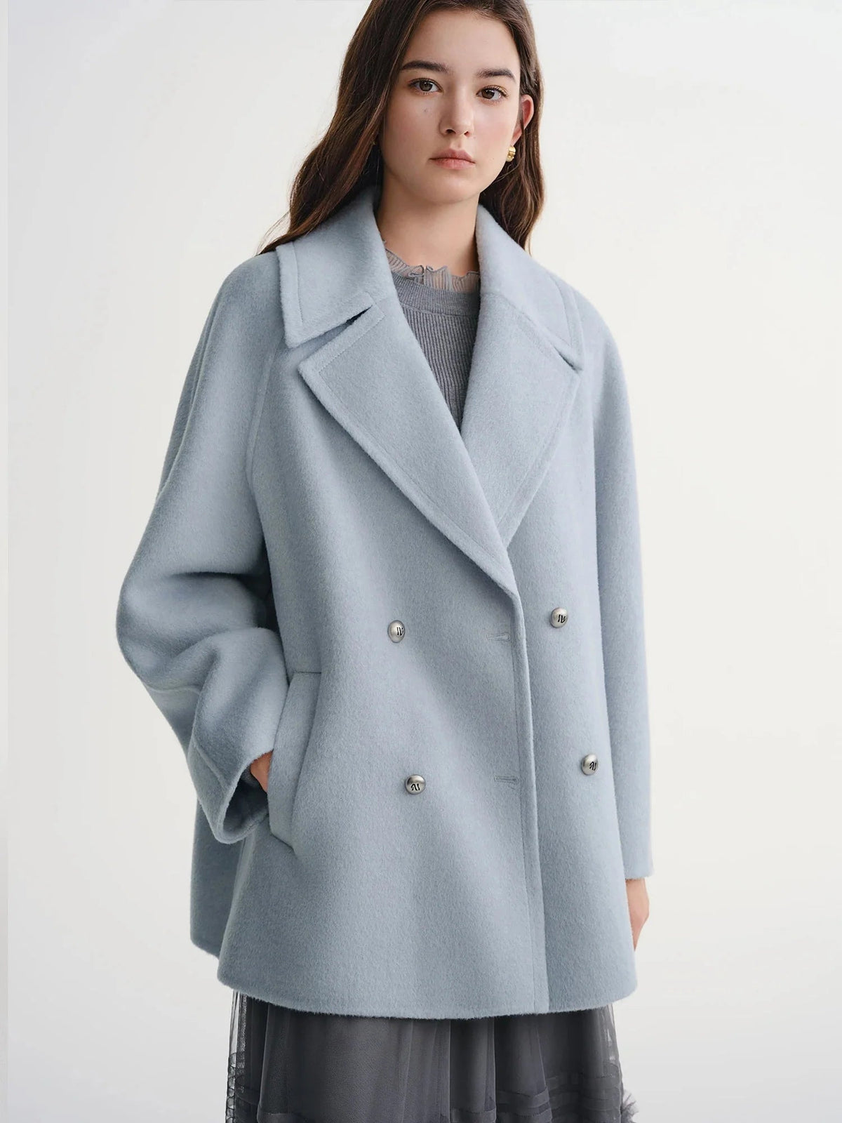 Plus Size Tweed Winter Short Wool Coat Loran