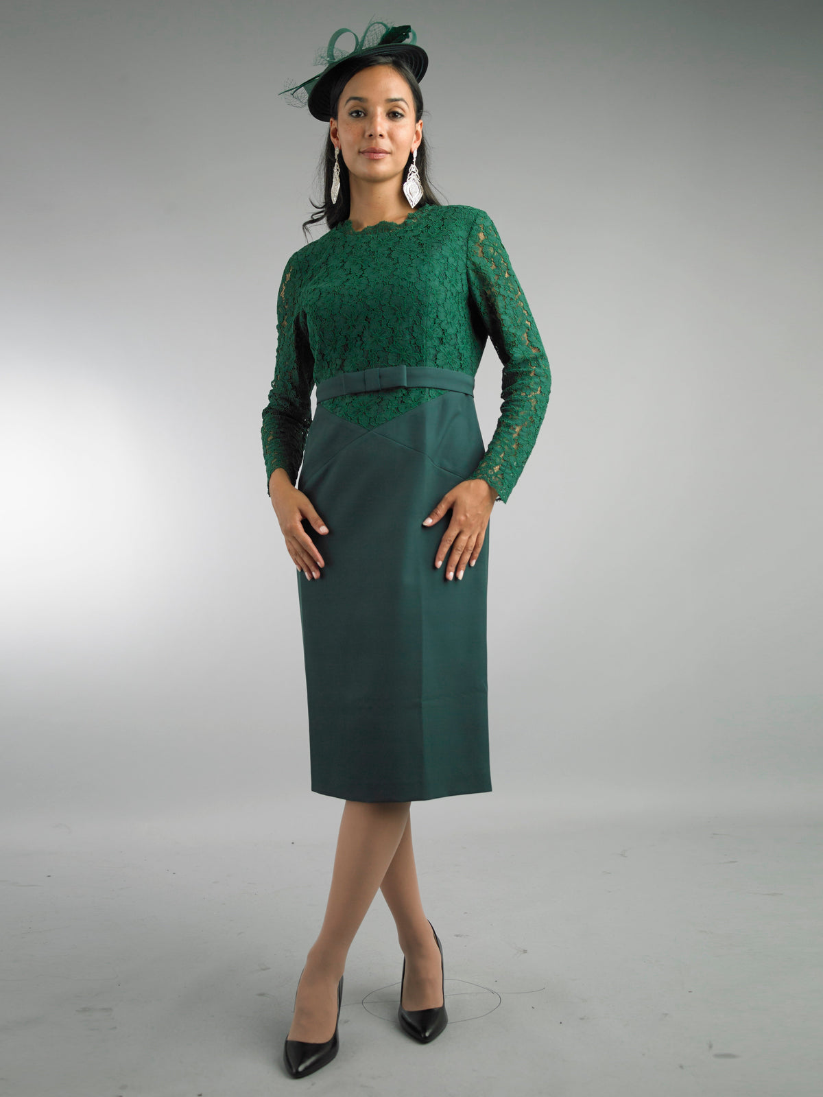 Long Sleeve Mid-Length Dress 5069 LILY&TAYLOR