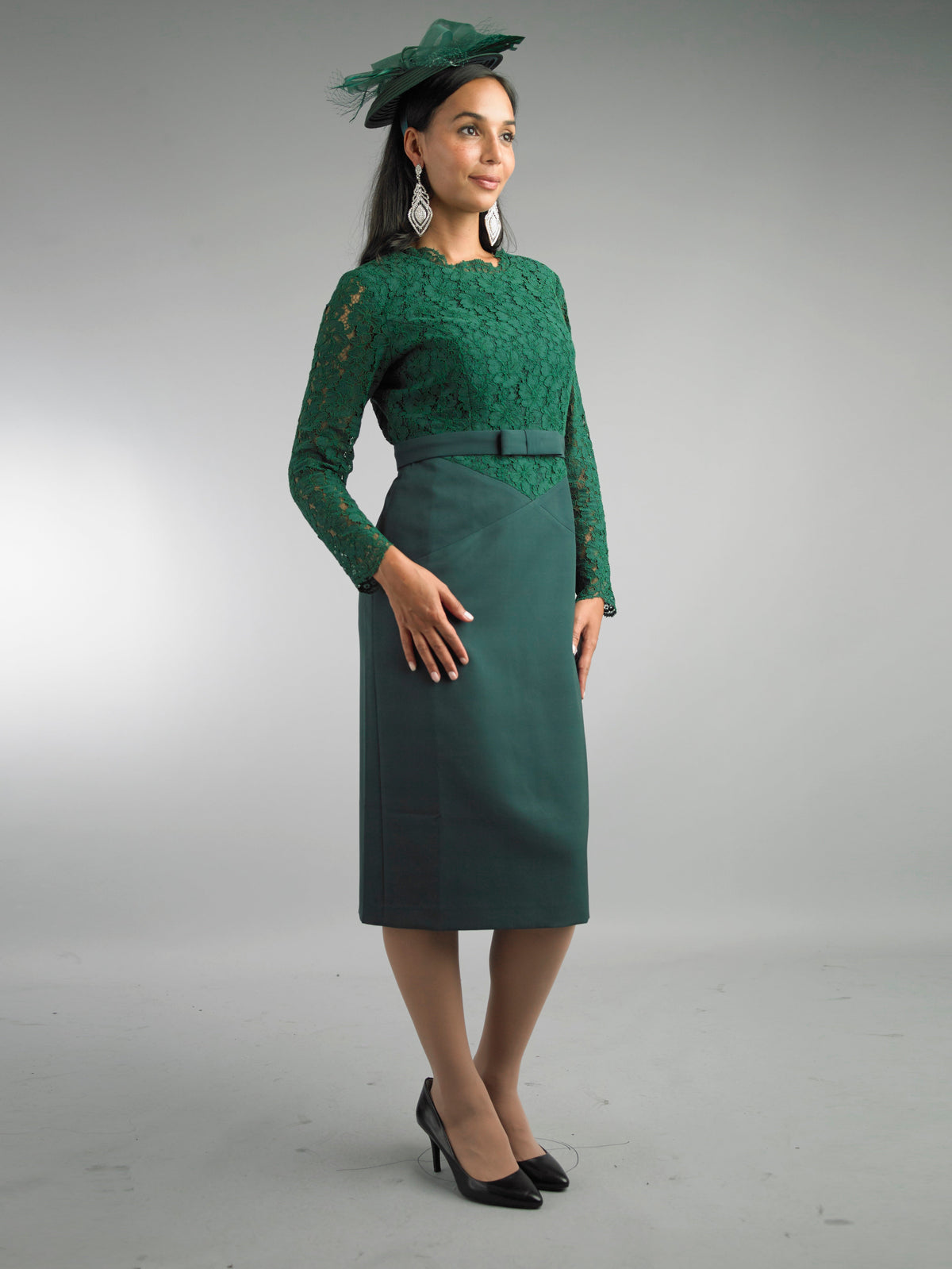 Long Sleeve Mid-Length Dress 5069 LILY&TAYLOR