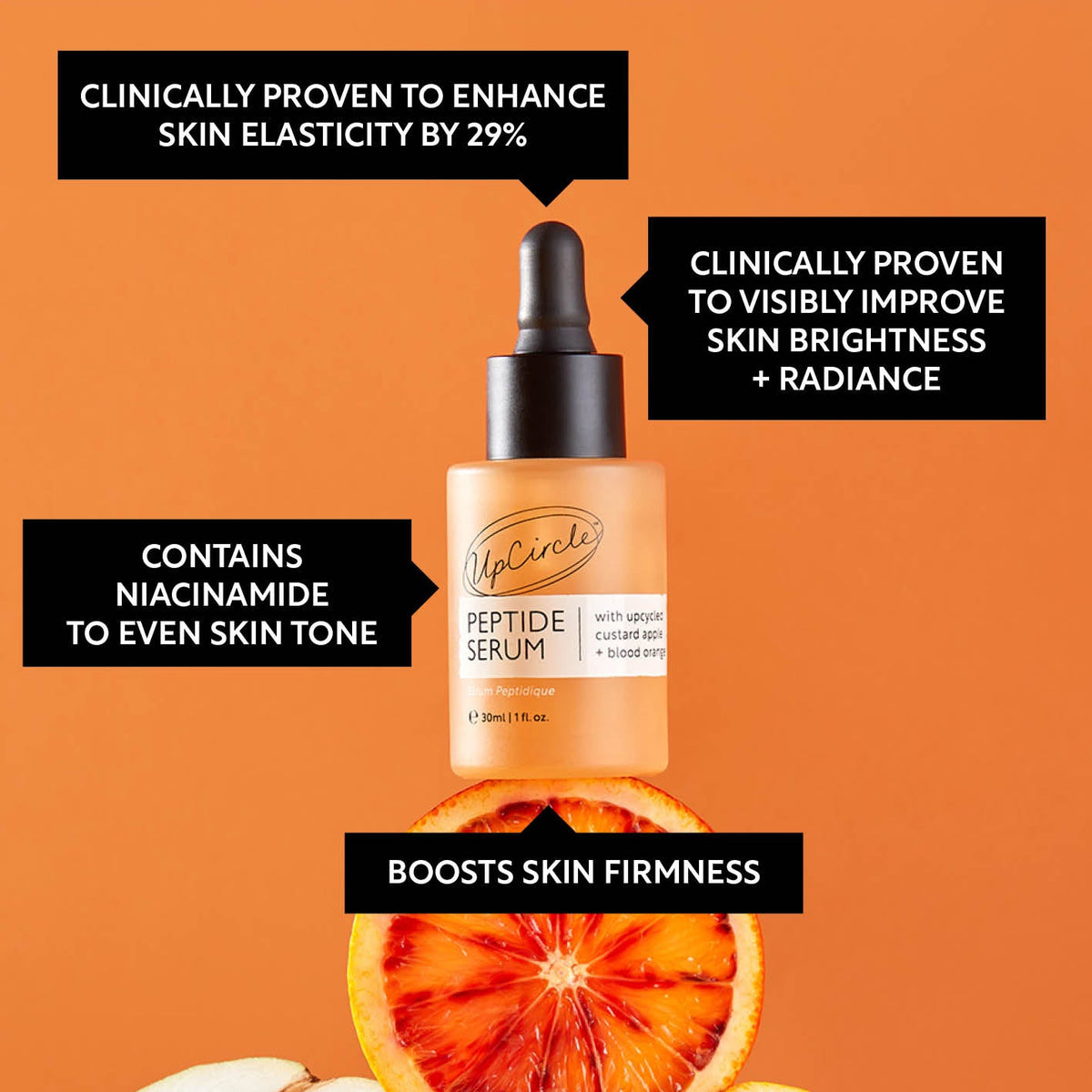 Peptide Serum with Custard Apple + Blood Orange - Travel Size UpCircle