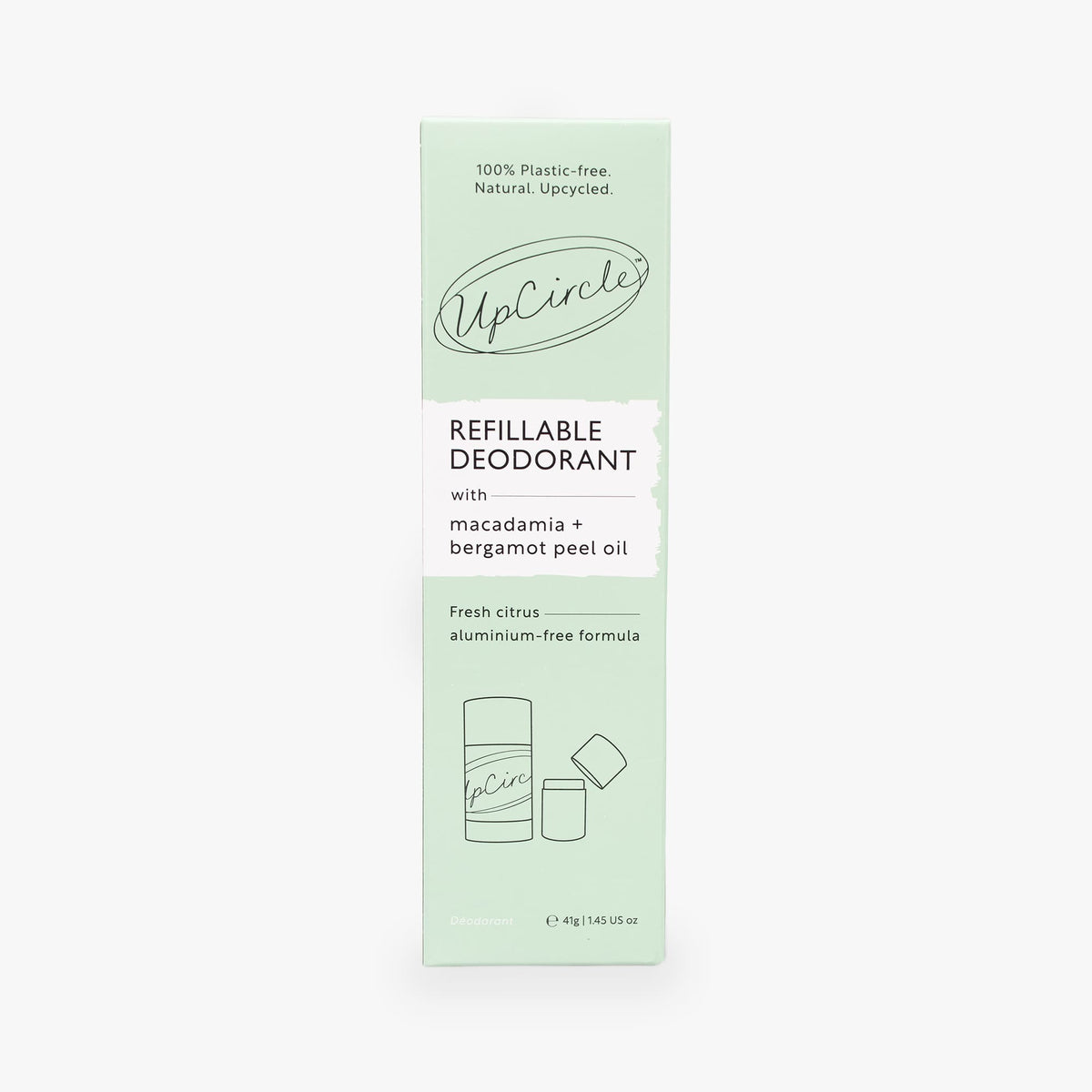 Refillable Deodorant with Macadamia + Bergamot UpCircle