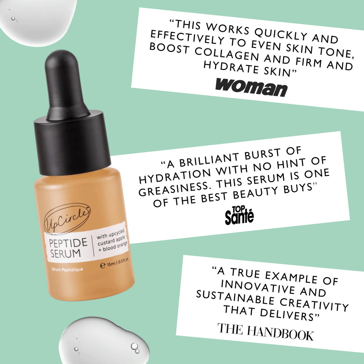 Peptide Serum with Custard Apple + Blood Orange - Travel Size UpCircle
