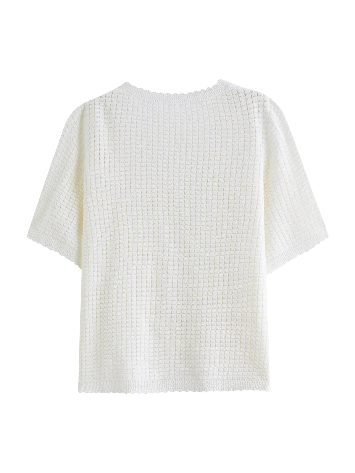 Textured Mesh Cardigan Relaxed Resort to Office Fit Loran