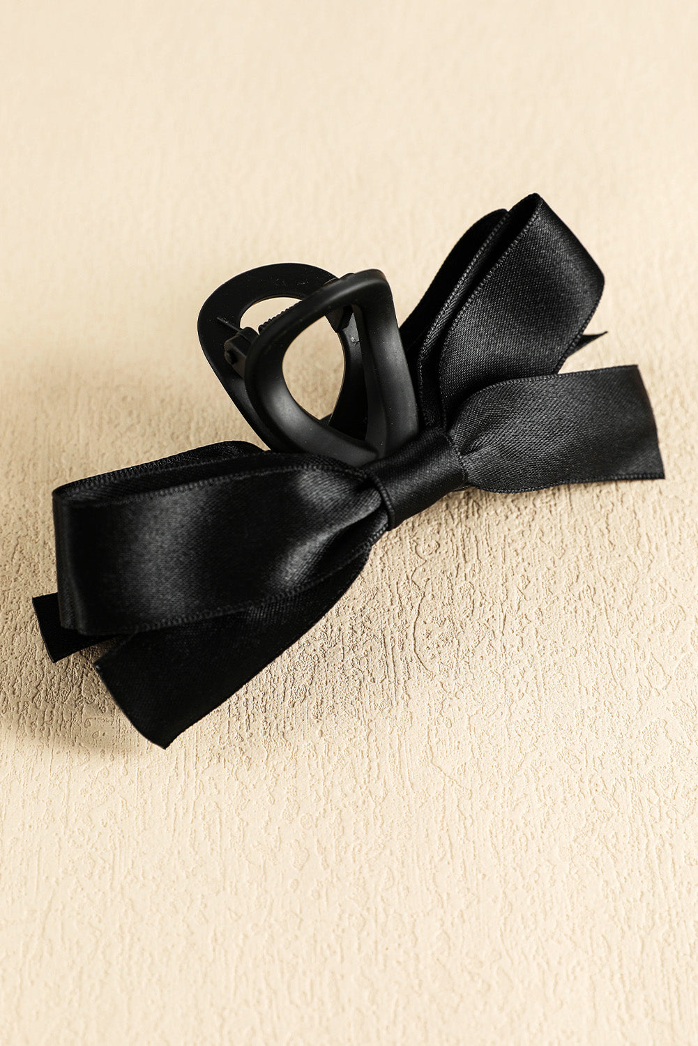 Black Bow Decor Large Hair Claw Clip