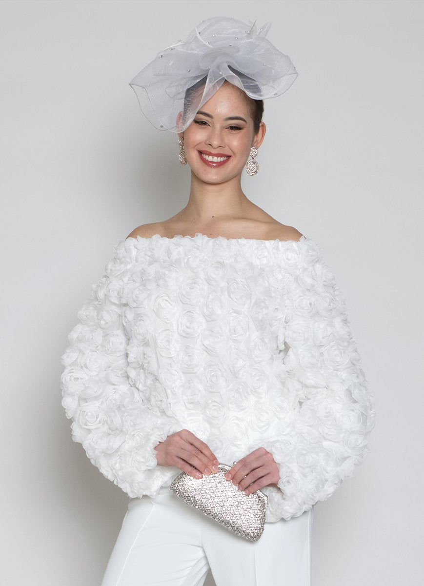 1-Piece Poly/organza w/ Rosebuds 5035 LILY&TAYLOR